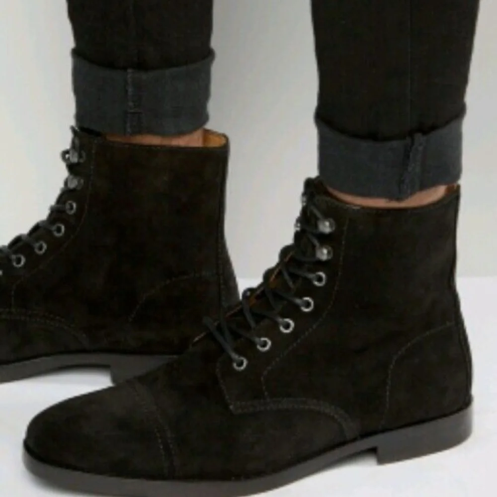 Polo Ralph Lauren # preppy men’s suede black boots sz 11 Daley price firm!